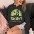 レトロなハンティントンビーチサンセットサーフシーン 長袖tシャツ パーカー