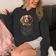 面白いtシャツ キャバリア 胸 ポケット イヌ わんこ メンズ 犬好き グッズ おもしろ 面白い 服 ネタ 長袖tシャツ パーカー
