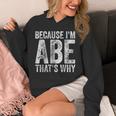面白い名前入りシャツ Because I'm Abe That's Why パーカー