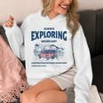 Always Exploring Campfire Ocean Outdoor ビーチライフグラフィック パーカー