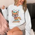 Cute Fox Smart Nerdy 1st Day School Teachers Students Books Unisex Hoodie