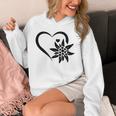 Edelweiss フラワーマウンテン Edelweiß フラワーハート Edelweiß 長袖tシャツ パーカー