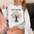 Grow Your Mind Read Reading Tree Books Librarian Teacher For Men Women Girls Kids Unisex Hoodie