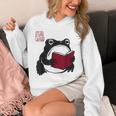 Grumpy Frog Book Lover Librarian Anime Japanese Unisex Hoodie