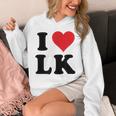 I Heart Lk Initials I Love LK First And Last Name L K パーカー