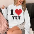 I Heart Yui ファーストネーム I Love パーソナライズ パーカー