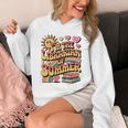I'm The Librarian Of Summer Groovy Rainbow Retro Book Lover Unisex Hoodie