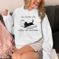 Life Is Better With Books Cats And Coffee Unisex Hoodie
