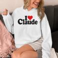 I Love Heart Claude Namee On A パーカー