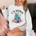 Monster Love Reading Animal Book Lover I'd Rather Be Reading Raglan Baseball Tee Unisex Hoodie