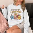 Pop Open A Good Book For School Librarian Popcorn Unisex Hoodie