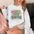 Wild About Reading Animal Bookworm Library Book Lover Reader Unisex Hoodie