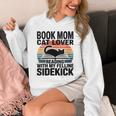 Women's Book Mom Cat Lover Reading With My Felline Sidekick Unisex Hoodie