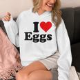アイラブエッグアイハートエッグ パーカー
