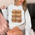 ハンバーガーデイパック ハンバーガー 6パック 腹筋 フェイク腹筋ジム パーカー