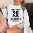 結婚20周年記念 カップル 妻 夫 裏面 パーカー