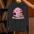 Axolotl Read Book Readolotl Ambystoma Mexicanum Walking Fish Unisex Hoodie