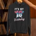Baseball 10 Year Old Ice Cream Drip 10th Birthday Boys Unisex Hoodie