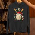 Baseball Santa Christmas Ball Baseball Lover Player Boys Unisex Hoodie