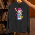 Baseball Snowman Drip Christmas Baseball Boys Men Kids Unisex Hoodie