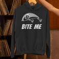 Bite Me フィッシングルアー グラフィックイメージ スカル フィッシュ スケルトン メンズ パーカー