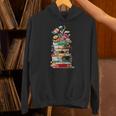 Book Stack With Flowers Reading Lover Bookish Unisex Hoodie