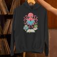 Bookish Octopus Reading Books And Coffee Literary Lover Art Unisex Hoodie Bookish Octopus Reading Books And Coffee Literary Lover Art Unisex Hoodie