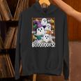 Boooks Ghosts Reading Book Retro Halloween Teacher Librarian Unisex Hoodie