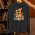 Cats Reading Books Christmas Tree Unisex Hoodie Cats Reading Books Christmas Tree Unisex Hoodie