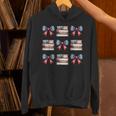 Coquette Bow Book US Flag 4th Of July Librarian Bookworm Unisex Hoodie Coquette Bow Book US Flag 4th Of July Librarian Bookworm Unisex Hoodie