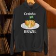 Coxinha 伝統的なブラジル料理 ブラジル国旗 パーカー