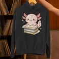 Cute Axolotl Reading Books Shirt Kawaii Axolotl Lover Unisex Hoodie Cute Axolotl Reading Books Shirt Kawaii Axolotl Lover Unisex Hoodie