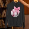Cute Coquette Baseball Pink Bow Player & Fan Girls Unisex Hoodie Cute Coquette Baseball Pink Bow Player & Fan Girls Unisex Hoodie