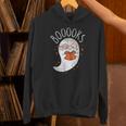 Cute Ghost Book Reading Halloween Teacher Top Unisex Hoodie