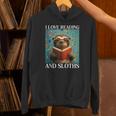 Cute Sloth Reading Book School Librarian Teacher Student Unisex Hoodie