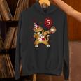 Dabbing Cool Cat Baseball 5th Birthday Unisex Hoodie