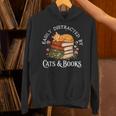 Easily Distracted By Cats And Books Cat And Book Lover Unisex Hoodie