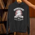 Easily Distracted By Cats And Books Men Cat Book Lover Unisex Hoodie