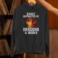 Easily Distracted By Dragons And Books Reading Unisex Hoodie