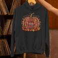 Fall Book Pumpkin Autumn Retro Reading Teacher Books Lover Unisex Hoodie