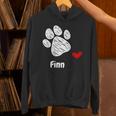 Finn Dog Paw Best Puppy Dog Finn Dog Lover パーカー