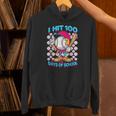 I Hit 100 Days Of School Baseball Ice Cream Drip Unisex Hoodie I Hit 100 Days Of School Baseball Ice Cream Drip Unisex Hoodie