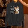 It's Not Drinking Alone If The Cat Is Home 面白い猫とワイン パーカー