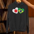 Japanese Flag Brazilian Flag Heart 日系ブラジルブラジル国旗日本国旗 パーカー