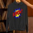 KAPOW Action Super Hero Retro Comic Book Bubble Superhero Unisex Hoodie
