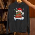 Librarian Book Santa Hat Reader Snow Pajamas Christmas Unisex Hoodie
