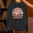 Library Book Fair Queen Vibe Groovy Retro School Reading Unisex Hoodie
