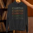 Love Heart Cluster グランジ ビンテージスタイル ブラック クラスター パーカー