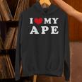 I Love My Ape アイ・ラブ・マイ・エイプ、アイ・ハート・マイ・エイプ 長袖tシャツ パーカー