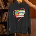 I Love Reading Heart Love Books TShirt Library Bookworm Unisex Hoodie